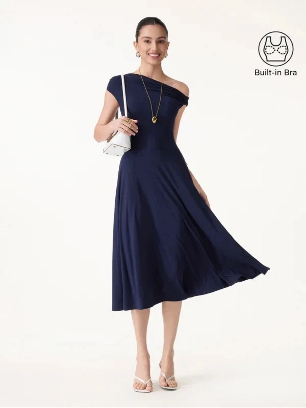 OGL Eco-SkinKiss, SkinKiss Multi-Wear Midi Bra Dress with Pockets Midnight Navy